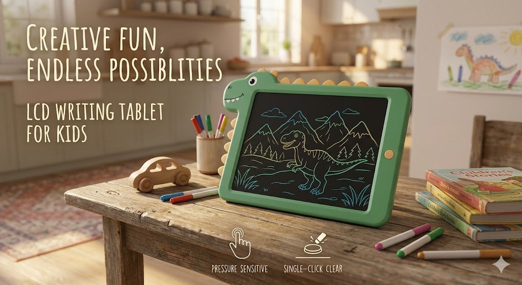 Reusable LCD Drawing Tablet for Children β 8" Erasable Doodle Board, Paperless Writing Pad for Home & Travel