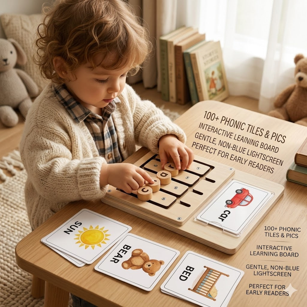 Early Learning Spelling Board Set – Montessori-Inspired Letter Matching Toy for Toddlers, Includes 24 Words for Kids