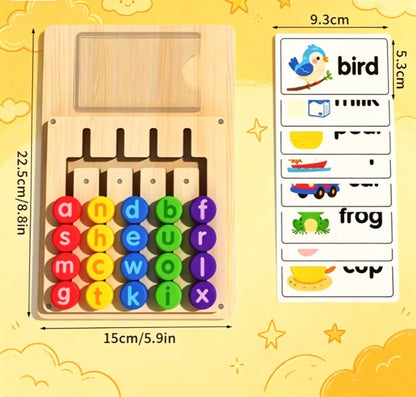 Early Learning Spelling Board Set – Montessori-Inspired Letter Matching Toy for Toddlers, Includes 24 Words for Kids