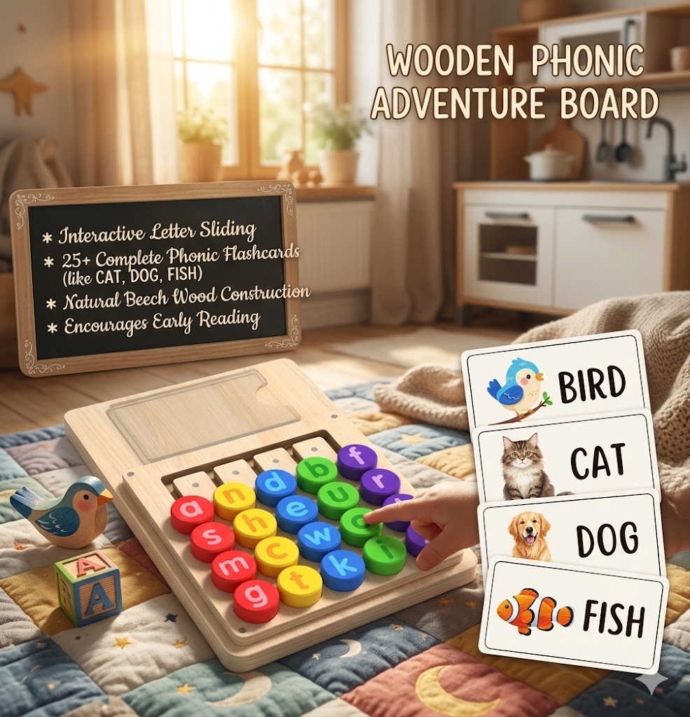 Early Learning Spelling Board Set – Montessori-Inspired Letter Matching Toy for Toddlers, Includes 24 Words for Kids