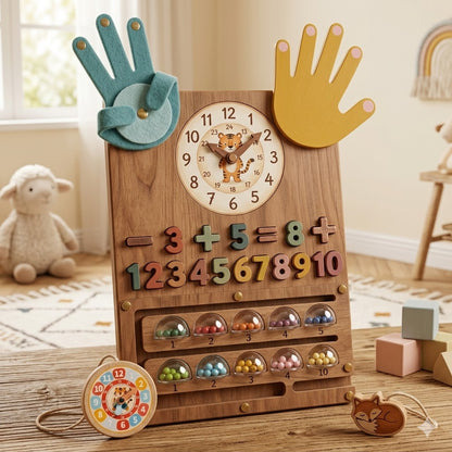 Math Learning Abacus & Number Board – Montessori-Inspired Arithmetic Teaching Aid for Addition & Subtraction