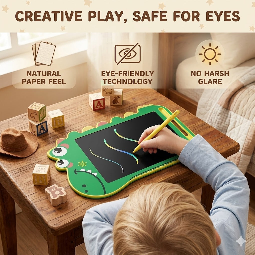 Reusable LCD Drawing Tablet for Children – 8" Erasable Doodle Board, Paperless Writing Pad for Home & Travel